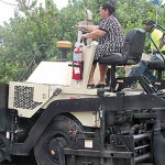 Brac stripped Grand of paving equipment