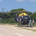 Police helicopter medevacs patient