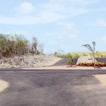 Paving equipment staying on Brac