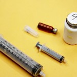 Beach stroller finds medical waste on shore