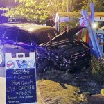 Vehicle crashes into busy restaurant