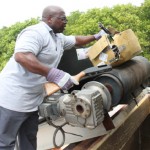 Customs burns drugs, gun haul