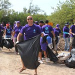 Diamond store staff leave beach sparkling clean
