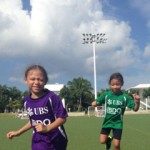 Girls got their kicks before break halted the fun