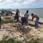 Prisoners tackle beach debris
