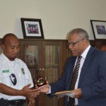 Chief justice, court staff honor departing security officer