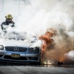 Burning car closes Esterley Tibbetts