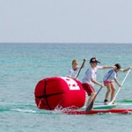 Paddle boarding fun in the sun