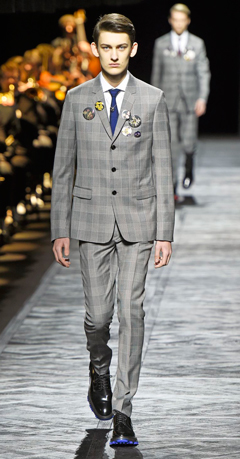 Prince-of-Wales-suit-with-button-badges-at-Dior-Homme