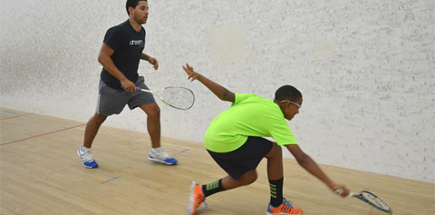 Julian Jervis, left, and his brother Jace practicing.