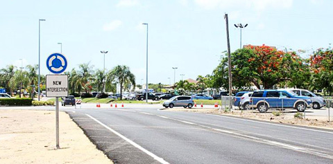 The new road connects the airport to North Sound Road.