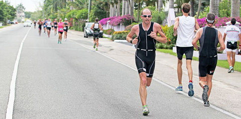 Conrad Proud is a regular triathlon entrant.