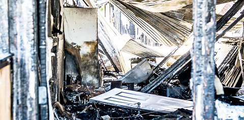 The group of homes at Windsor Park were destroyed by the fire on Friday evening.