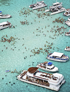 Additional cruise visitors could put strain on popular tourism attractions like Stingray City because of overcrowding. 