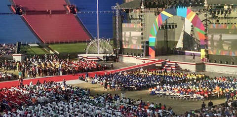 Thousands of athletes attended the closing ceremony.