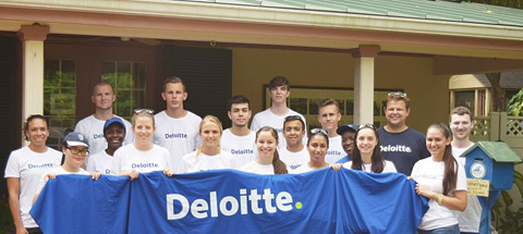 Deloitte summer interns assisted with watering and weeding at the Queen Elizabeth II Botanic Park.