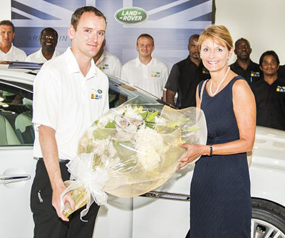 The governor got the keys to her new Jaguar Wednesday.