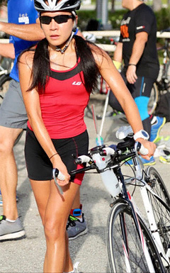 Cruz surprised herself by placing third in the Duathlon. - PHOTO: SUBMITTED