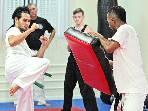K-Fit students like Derek Pascal have trained hard in preparation for the seminars.