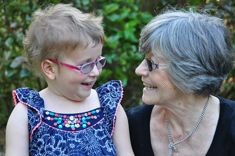 A St. Baldrick’s Foundation research grant has been awarded in honor of Hannah Meeson of Grand Cayman, pictured here with her grandmother June Brereton.