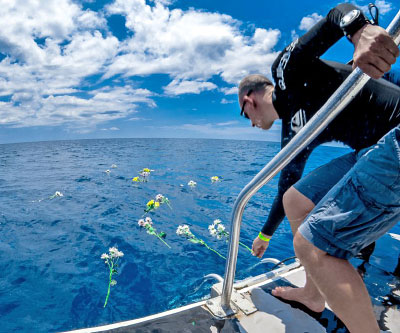 Free divers honor missing champion