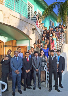 Students participate in the first Rotary Youth Leadership Awards event held in the Cayman Islands.