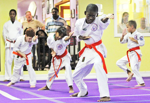 Purple Dragon students are well schooled in karate. – PHOTO: RON SHILLINGFORD