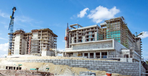 The Kimpton hotel is under construction on Seven Mile Beach. - PHOTO: TANEOS RAMSAY