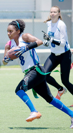 Alicia Dixon is one of flag football