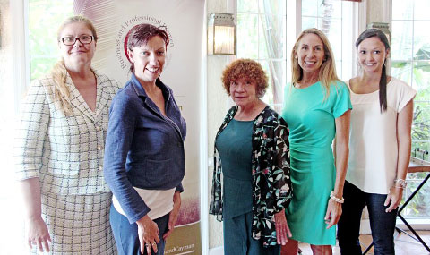 Dr. Irene Jillson, center, gave a lecture on women