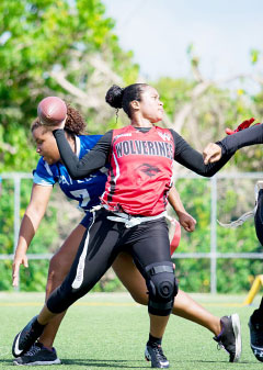 Jahzenia Thomas completed four of 11 passes with two touchdowns for the Wolverines. – PHOTOS: MAGGIE EBANKS