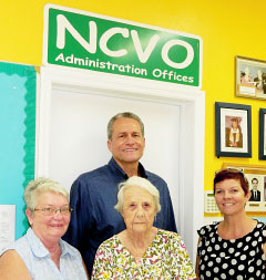 NCVO committee members who reviewed the applications were, from left, Liz Scholefield, Charles Farrington, Olive Miller and Janice Wilson. Absent from the photo is Alta Solomon.