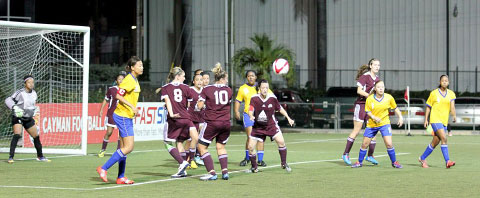 Sunset (maroon) and Scholars International are the women’s league’s two best teams. – PHOTO: RON SHILLINGFORD