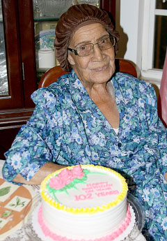 Lillian Pearson celebrates her 102nd birthday.
