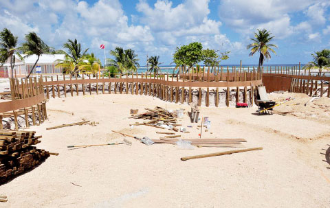 Construction work is under way at the Brac Reef Beach Resort. – PHOTO: ED BEATY