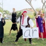 Woman gets into character to promote reading program