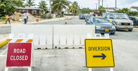 The road-widening project on Smith Road has been causing issues for motorists, but work is nearly complete, officials say. - PHOTO: TANEOS RAMSAY