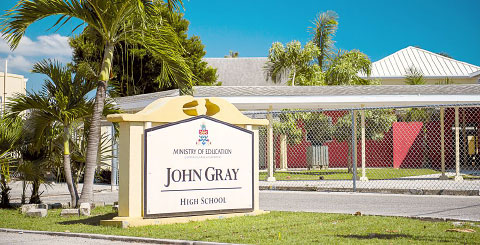 Students continue to attend the John Gray High School on Academy Way, pictured.