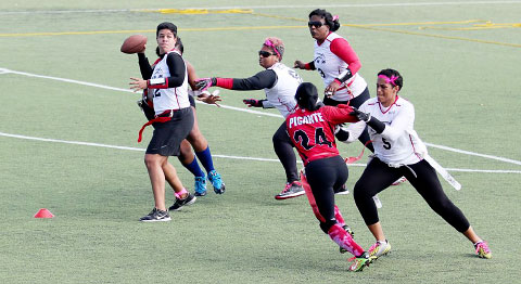 Kim Rivers, the Maples Lynx quarterback, had an excellent season.