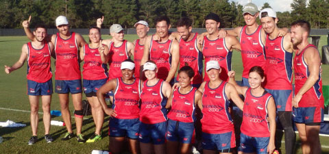 Cayman national mixed touch rugby team.