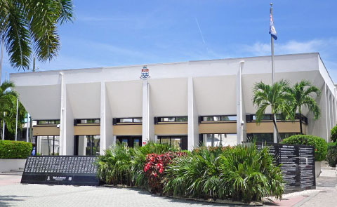 The Law Courts Building in downtown George Town