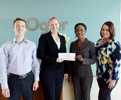 Tania Smith, third from left, is the recipient of Ogier’s 2015 scholarship.