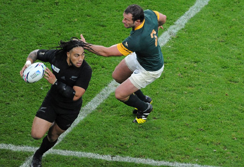 Ma’a Nonu makes a typical run for the All Blacks.