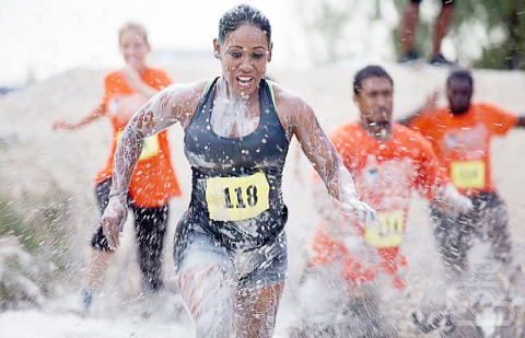 Blake is inspired by the Pirates Week Mud Run.
