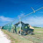 Airport perimeter fence being replaced
