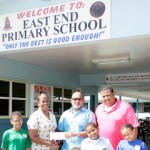 Pharmacist donates to East End school