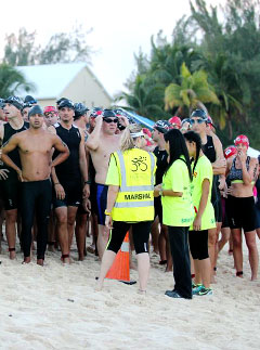 Competitors await the start of Sunday