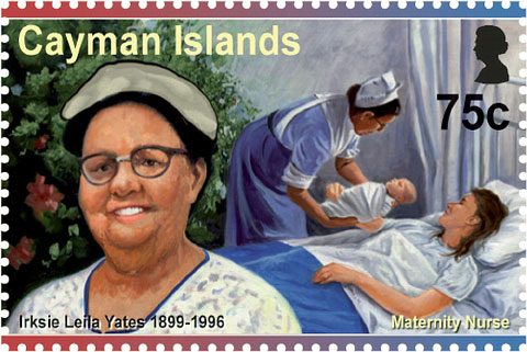 A stamp commemorating Nurse Leila Yates.