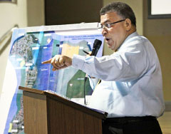 Opposition leader McKeeva Bush hosted a second public session on the Department of Environment marine parks plan after 10 people showed up for the first meeting. - PHOTO: CHARLES DUNCAN