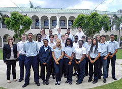 St. Ignatius accounting students with KPMG partner Sheenah Hislop and accounting teacher Dominique Chenier.